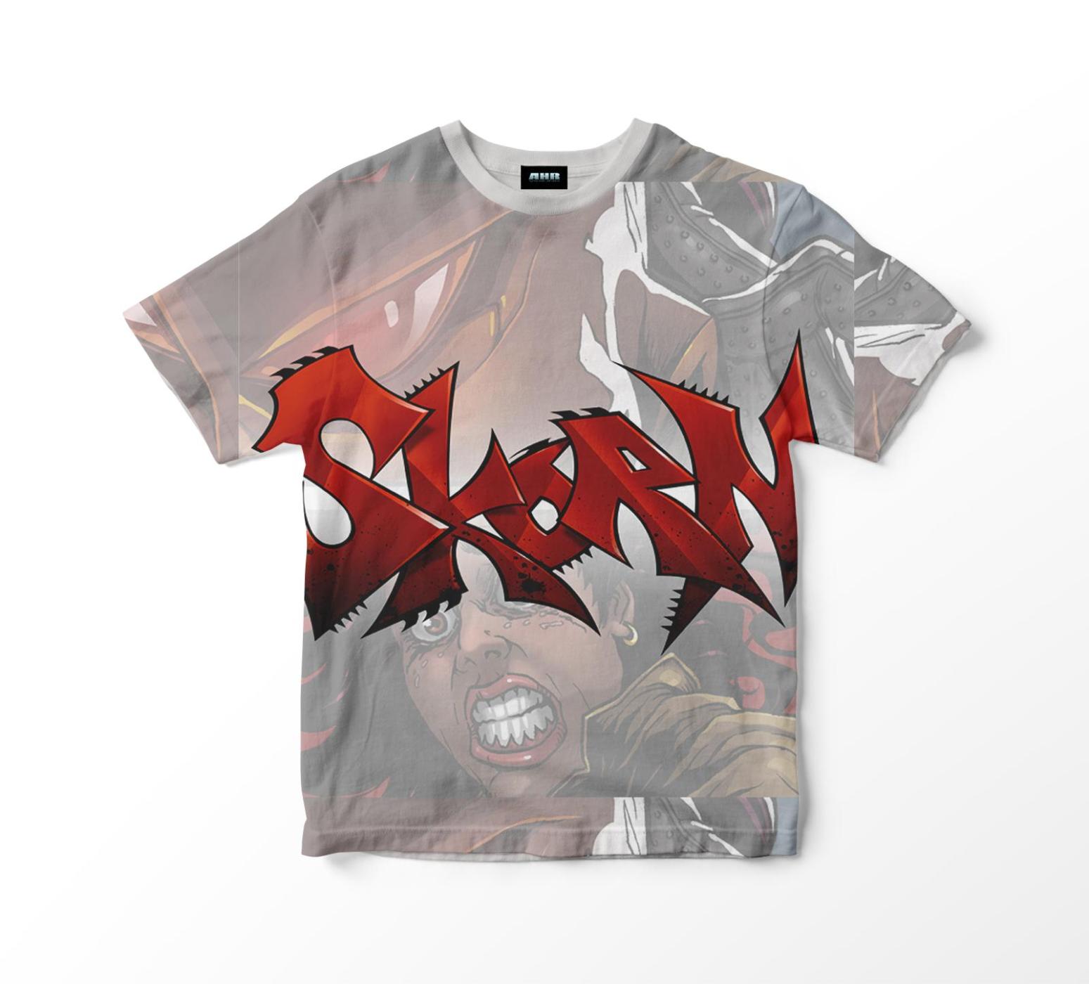 SKORN: LOGO & PANELS shirt