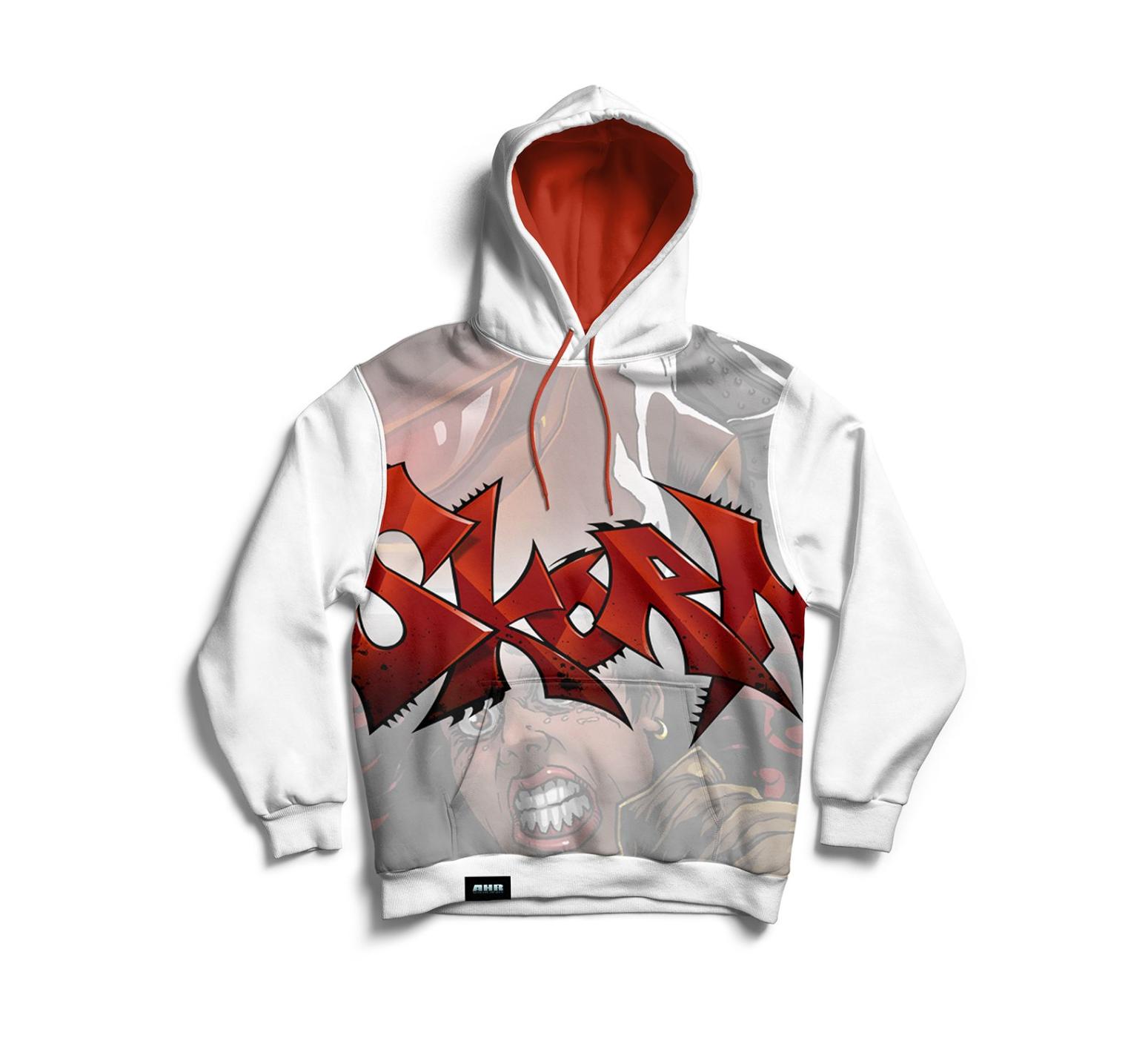 SKORN LOGO AND PANELS hoodie