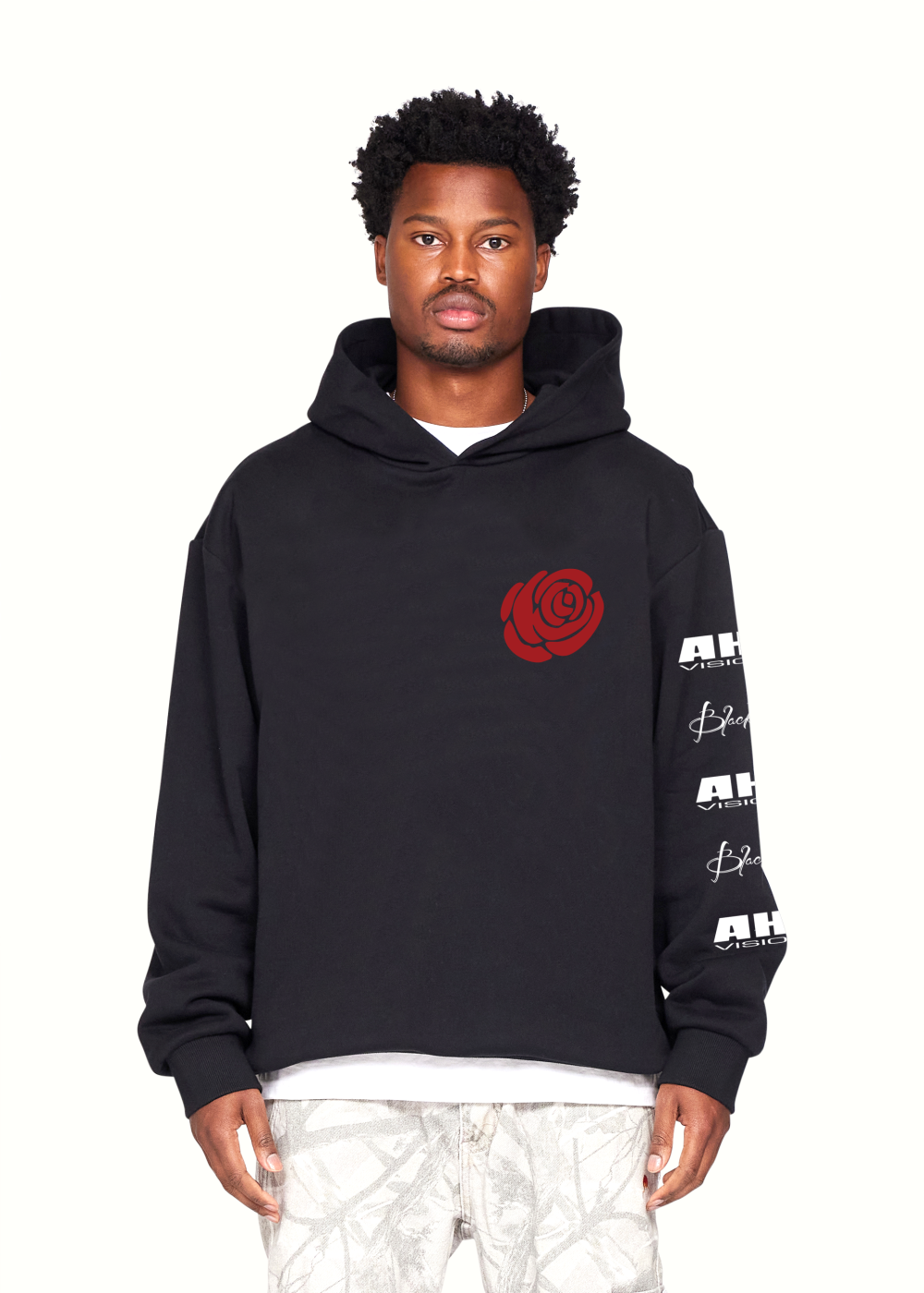 BLACK ROSE - Rose Shield hoodie 